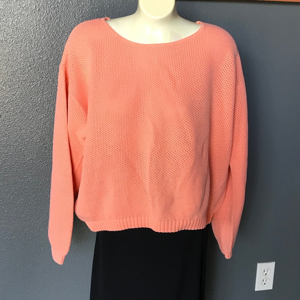 Dayglo Peach Summer Sweater by One Way Design